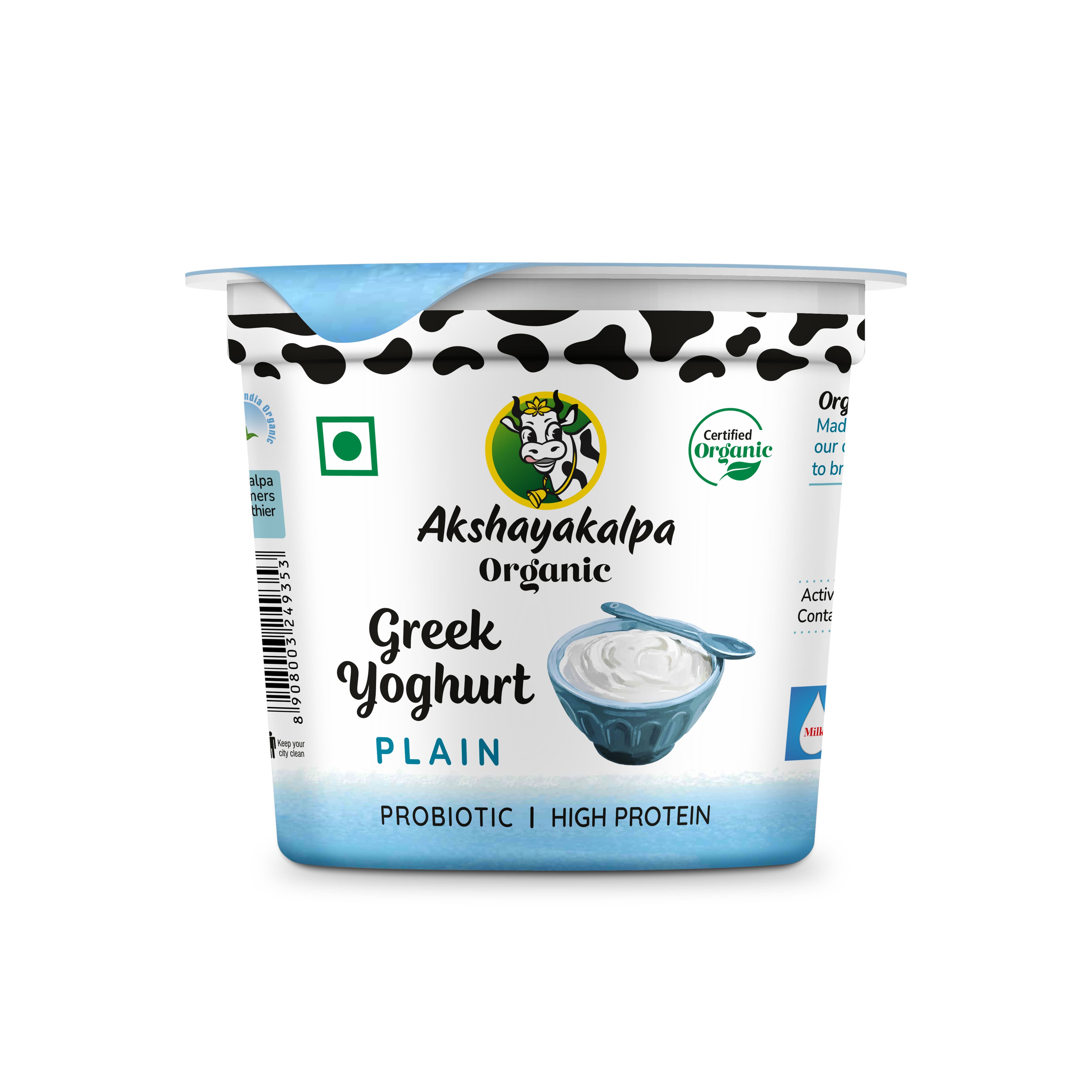 Akshayakalpa Organic Greek Yogurt - Plain 100g