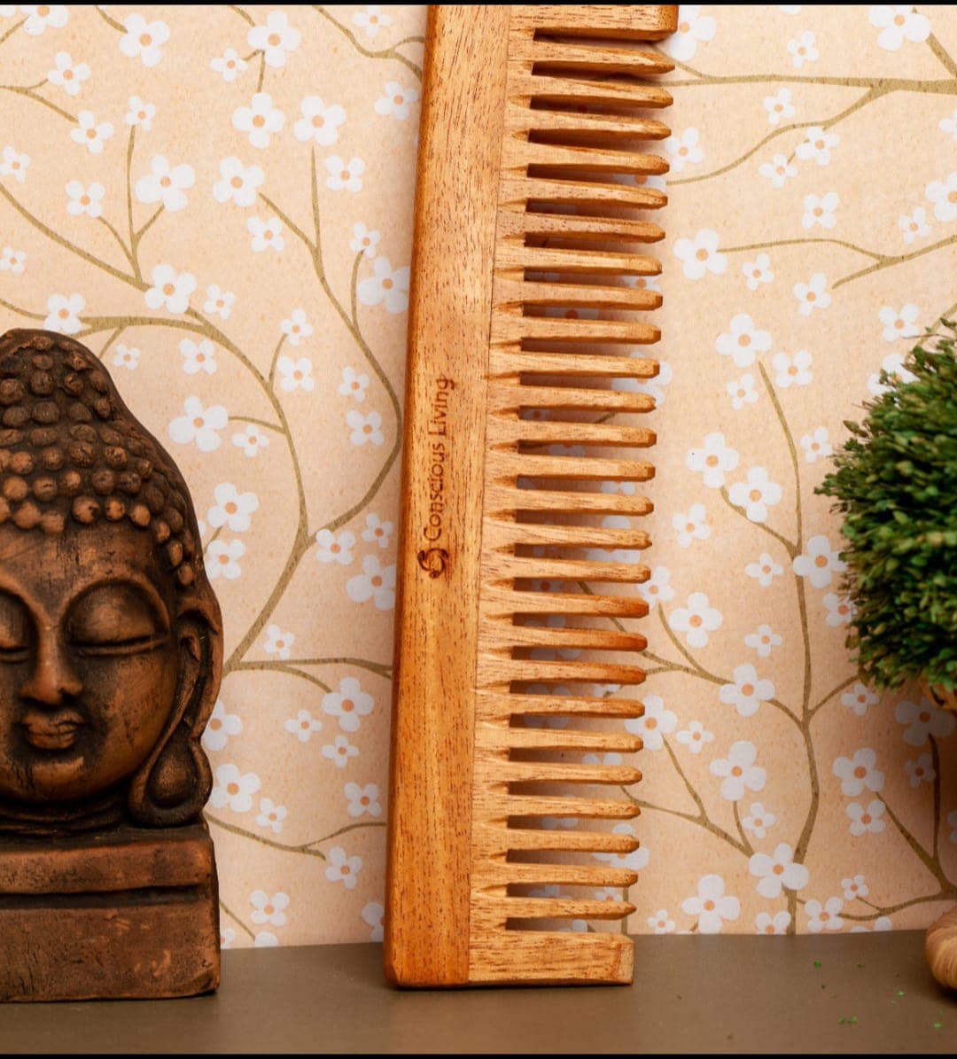 Concious Living Neem Wood Detangler Comb