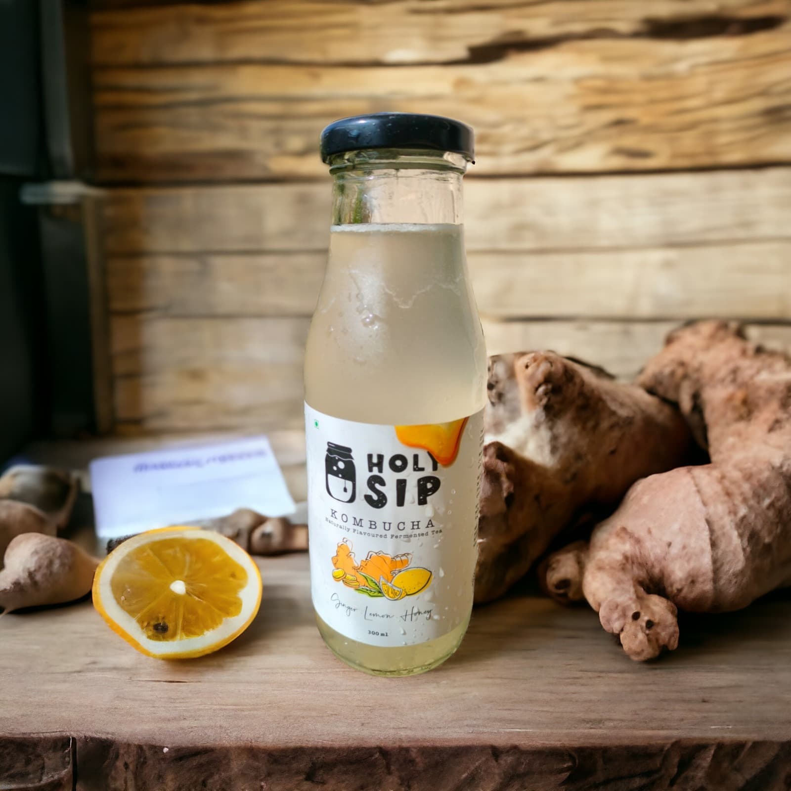 Holysip Kombucha Giner Lemon Honey 300ml