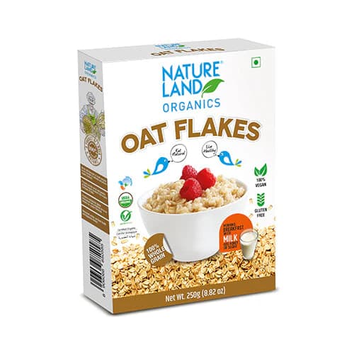 Nature Land Organic Oat Flakes 250gm