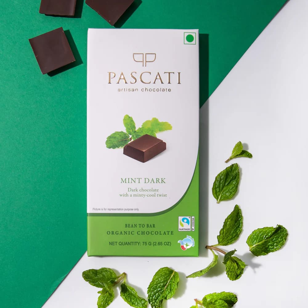 Pascati Artician Chocolate Mint Dark Chocolate 75gm